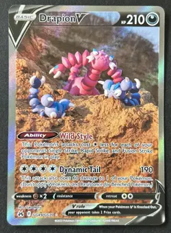 Drapion V GG49/GG70 Crown Zenith Galarian Gallery Full Art Pokemon TCG Card NM - Image 1