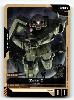 Gundam Card Game Zaku II (T-007) Token - Newtype Rising - Image 1
