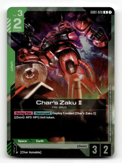 Gundam Card Game Char's Zaku II GD01-026 - Newtype Rising - Image 1