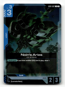 Gundam Card Game Noin's Aries GD01-007 - Newtype Rising - Image 1