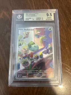 Pokemon TCG Bulbasaur Scarlet & Violet Stellar Crown Illustration Rare Card #143 - Image 1