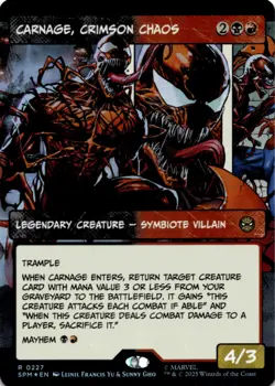 MTG Carnage, Crimson Chaos (Borderless) Foil NM Marvel's Spider-Man Magic 227 - Image 1