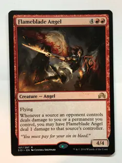 MTG Flameblade Angel Shadows Over Innistrad 157/297 Regular Rare - Image 1