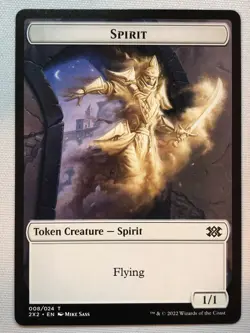 MTG Double Masters 2022 Cat Dragon // Spirit (002) Double-sided Token NM/M - Image 2