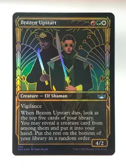 MTG Streets of New Capenna Brazen Upstart (Showcase) 296 Foil NM/M - Image 1
