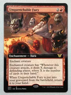 MTG Kamigawa: Neon Dynasty Unquenchable Fury (Extended Art) 63 NM/M - Image 1