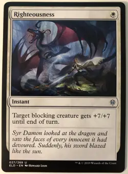 MTG Righteousness Throne of Eldraine 027/269 Regular Uncommon - Image 1