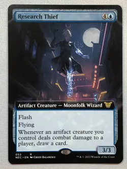 MTG Kamigawa: Neon Dynasty Research Thief (Extended Art) 53 NM/M - Image 1