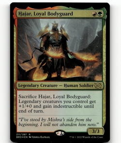 MTG Hajar, Loyal Bodyguard 211/287 FOIL The Brothers' War Rare - Image 1