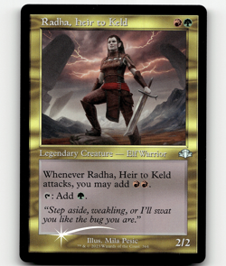 MTG Radha, Heir to Keld (Retro Frame) FOIL Dominaria Remastered Uncommon - Image 1