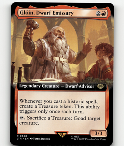 MTG - Gloin, Dwarf Emissary (Extended Art) 360 - The Lord of the Rings - Image 1
