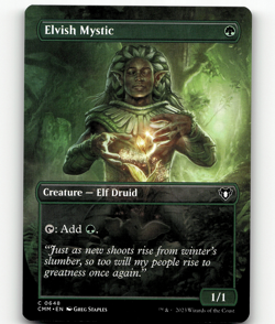MTG - Elvish Mystic (Borderless) 648 - Commander Masters - C - Image 1