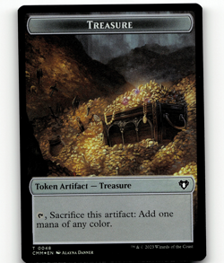 FOIL - MTG - Treasure Bird Illusion - Commander Masters - Token - Image 1