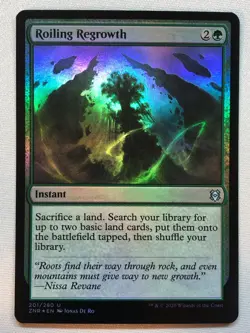 MTG Zendikar Rising Roiling Regrowth 201 Foil NM/M - Image 1