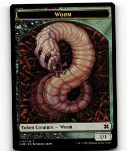 MTG Worm Token - Modern Masters 2015 - Image 1