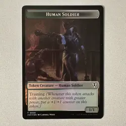 FOIL - MTG Human Soldier (0020) Emblem - Tamiyo, Field - Innistrad Remastered - Image 1