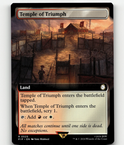 MTG Temple of Triumph (Extended Art) - Universes Beyond: Fallout - Image 1