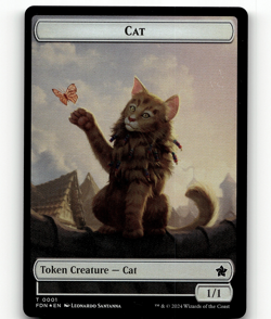 FOIL - MTG - Cat (0001) Cat (0002) Doubled-Sided Token - Foundations - Image 1