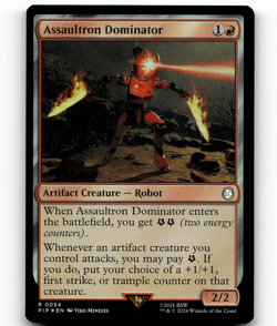 FOIL - MTG Assaultron Dominator - Universes Beyond: Fallout - Image 1