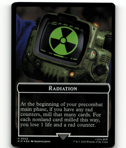 MTG Radiation Human Soldier Double-Sided Token - Universes Beyond: Fallout - Image 1