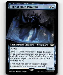 MTG Fear of Sleep Paralysis (Extended Art) #43 - Duskmourn: House of Horror - Image 1