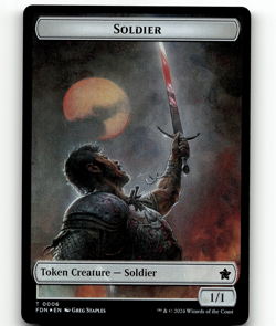 FOIL - MTG - Rabbit Soldier Double-Sided Token - Foundations - Image 2
