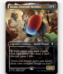 MTG Kwain, Itinerant Meddler (Borderless) #90 - Commander: Bloomburrow - Image 1
