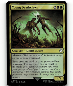 FOIL - MTG Young Deathclaws - Universes Beyond: Fallout - Image 1