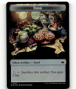 FOIL - MTG Food Pawpatch Recruit Double-Sided Token - Bloomburrow - Image 1