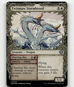 FOIL - MTG - Twinmaw Stormbrood (Showcase) #320 - Tarkir: Dragonstorm - Image 1