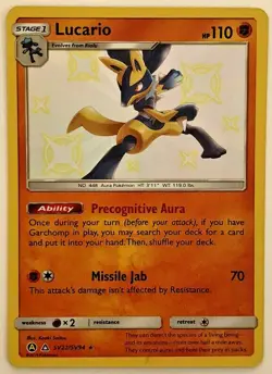Pokemon Hidden Fates Lucario SV22 NM/M - Image 1