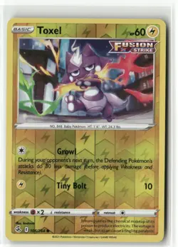 Toxel 106/264 Reverse Holo - Fusion Strike - Pokemon TCG NM - Image 1