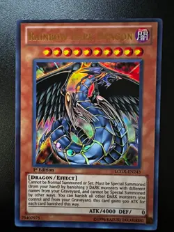 Rainbow Dark Dragon LCGX-EN243 Ultra Rare 1st Edition Near Mint Yugioh - Image 1