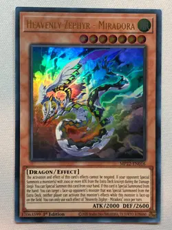 Yugioh 2022 Tin of the Pharaoh's Gods Heavenly Zephyr - Miradora MP22-EN016 - Image 1