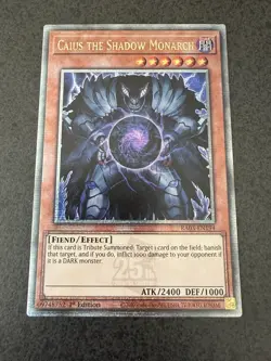 Euro Yu-Gi-Oh! Caius the Shadow Monarch RA03-EN194 Quarter Century Secret LP - Image 1