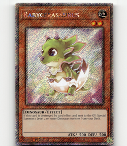 Yugioh Babycerasaurus (Platinum Secret Rare) - Quarter Century Stampede - Image 1