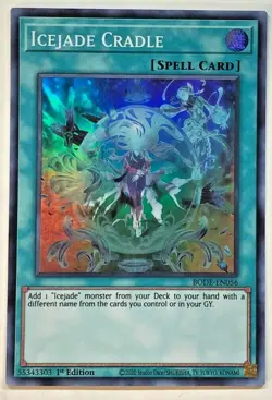 Yugioh Burst of Destiny BODE-EN056 Icejade Cradle Super Rare NM/M - Image 1