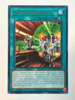 Yugioh Maximum Gold: El Dorado Urgent Schedule MGED-EN063 Rare NM/M - Image 1