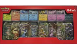 Pokemon Prismatic Evolutions Costco 8 Mini-Tin Bundle w/Promo Cards SEALED - Image 1
