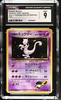 CGC 9 MINT Rocket's Mewtwo 1998 Gym Challenge Japanese 150 Holo Pokemon Card - Image 1
