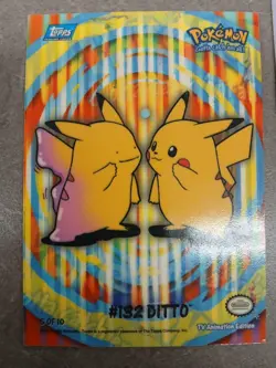 Topps pokemon TV Series Ditto #132 cards.pikacho Vacation Movie Card - Image 2