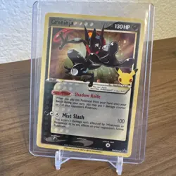 Pokemon TCG Greninja Gold Star SWSH144 Celebrations Black Star Promo Holo Card - Image 1