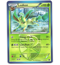 Pokemon 2013 Light Play Leafeon 11/116 Plasma Freeze Rare Card - Image 1