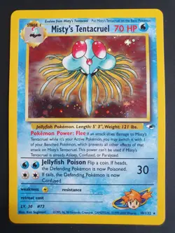 Misty's Tentacruel 10/132 Holo - Gym Heroes Set - Pokemon Card - Excellent - Image 1