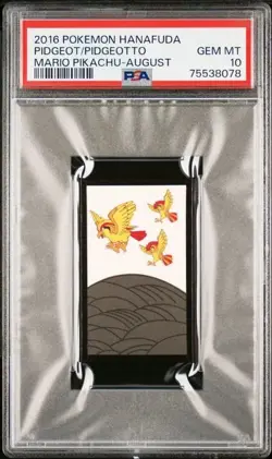 Pokemon Pidgeot & Pidgeotto Rare Pokemon Hanafuda Card TCG PSA 10 Gem Mint - Image 1