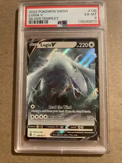 Pokemon Lugia v TCG Silver Tempest Holo Ultra Rare Card 138/195 - PSA 6 - Image 1