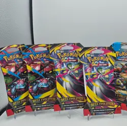 Pokemon TCG Mega Evolution Sleeved Booster Pack-(8)Sealed (10 Cards)-Volume Deal - Image 3