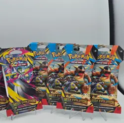 Pokemon TCG Mega Evolution Sleeved Booster Pack-(8)Sealed (10 Cards)-Volume Deal - Image 4