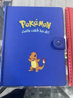 Vintage 1999 Red Pikachu, Blue Charmander Pokemon 4-Pocket Card Binder - Image 2