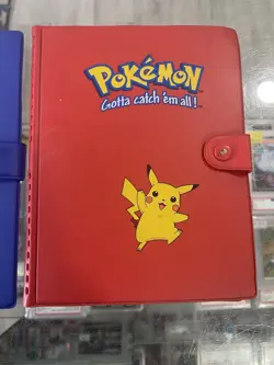 Vintage 1999 Red Pikachu, Blue Charmander Pokemon 4-Pocket Card Binder - Image 3